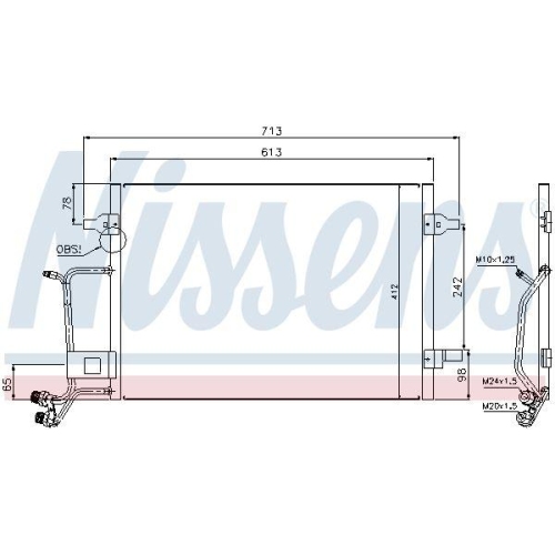NISSENS Kondensator, Klimaanlage ** FIRST FIT ** 94593