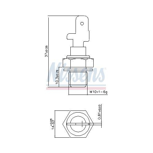 NISSENS Sensor, K&uuml;hlmitteltemperatur 207058