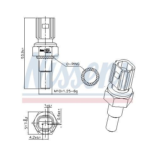 NISSENS Sensor, K&uuml;hlmitteltemperatur ** FIRST FIT ** 207071