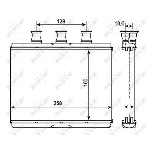 NRF Wärmetauscher, Innenraumheizung EASY FIT 54278