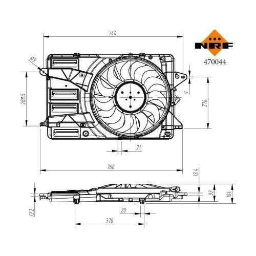 NRF L&uuml;fter, Motork&uuml;hlung 470044