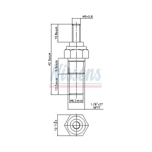 NISSENS Sensor, K&uuml;hlmitteltemperatur 207077