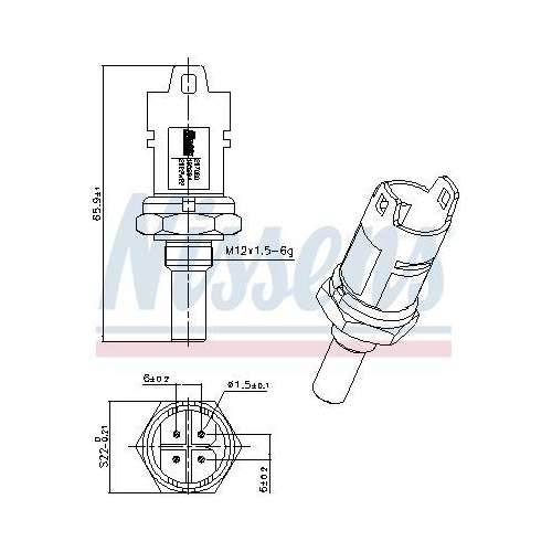 NISSENS Sensor, K&uuml;hlmitteltemperatur ** FIRST FIT ** 207080