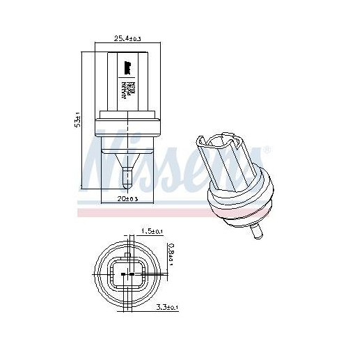 NISSENS Sensor, K&uuml;hlmitteltemperatur ** FIRST FIT ** 207101
