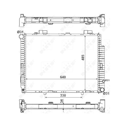 NRF Kühler, Motorkühlung EASY FIT 53784