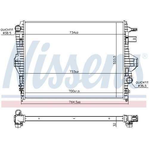 NISSENS Kühler, Motorkühlung 65297
