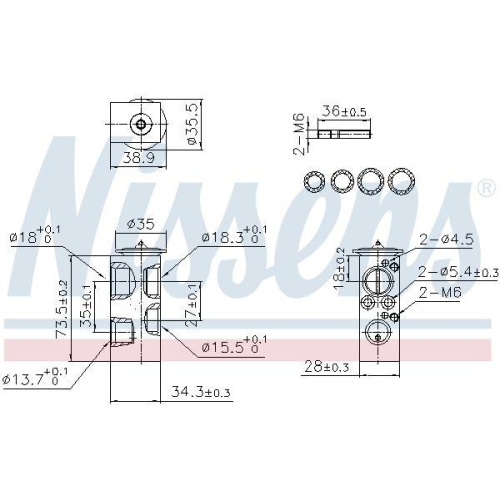 NISSENS Expansionsventil, Klimaanlage ** FIRST FIT ** 999443