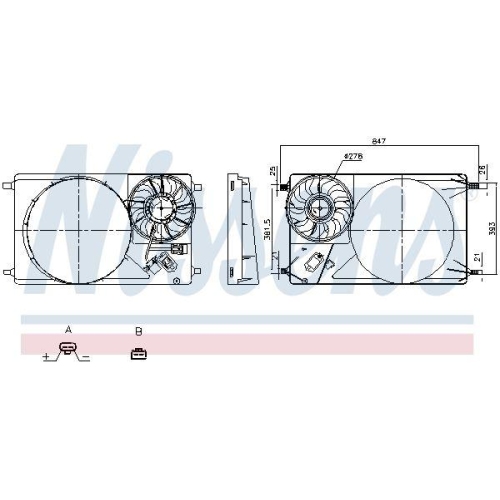 NISSENS L&uuml;fter, Motork&uuml;hlung 850144