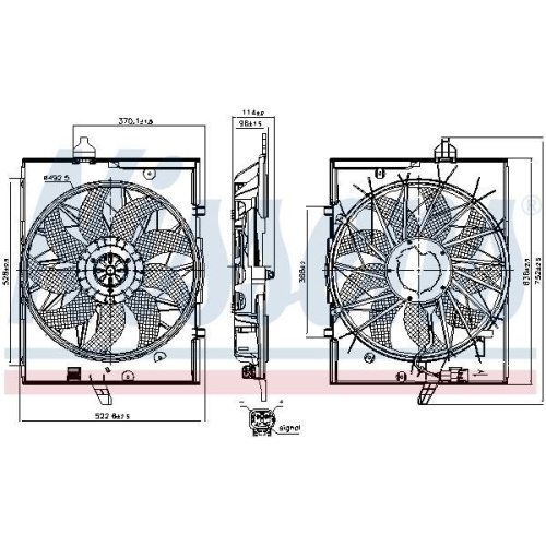 NISSENS Lüfter, Motorkühlung 85735