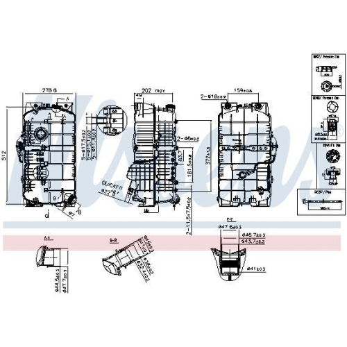 NISSENS Ausgleichsbeh&auml;lter, K&uuml;hlmittel ** FIRST FIT ** 996086