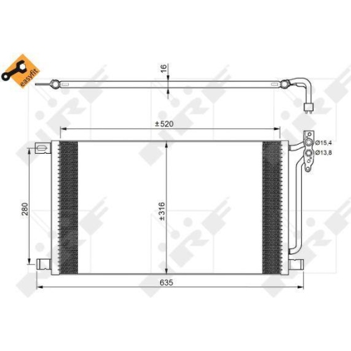 NRF Kondensator, Klimaanlage EASY FIT 35748