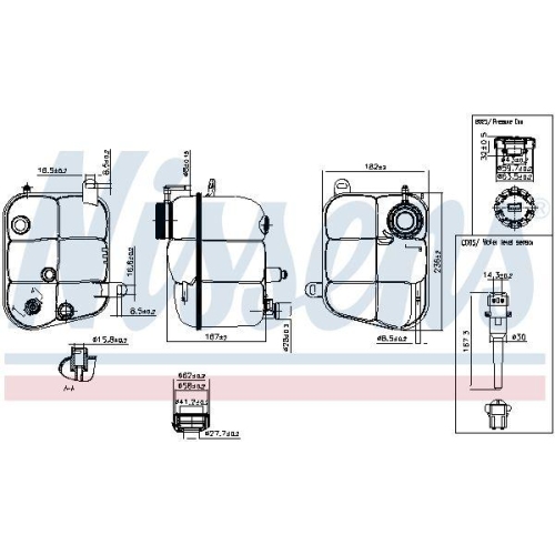NISSENS Ausgleichsbehälter, Kühlmittel ** FIRST FIT ** 996227