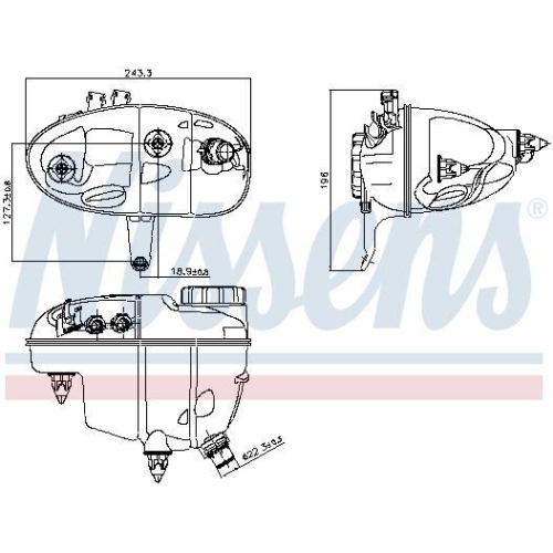NISSENS Ausgleichsbehälter, Kühlmittel ** FIRST FIT ** 996276