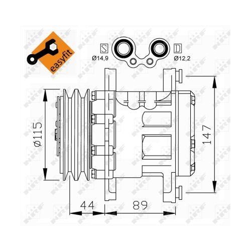 NRF Kompressor, Klimaanlage EASY FIT 32207