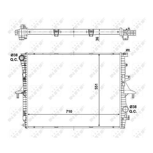 NRF Kühler, Motorkühlung 53798