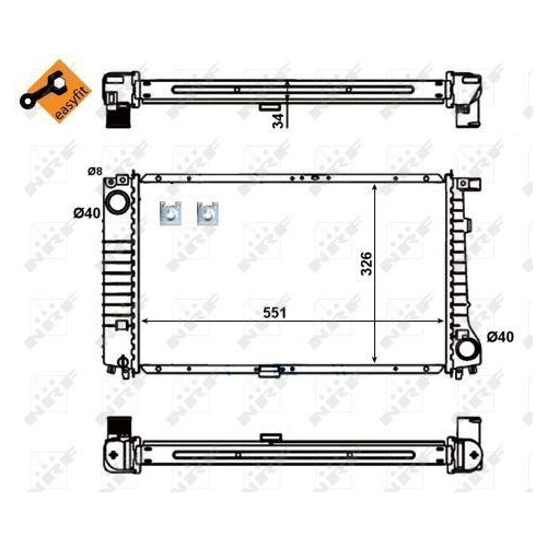 NRF Kühler, Motorkühlung EASY FIT 56128