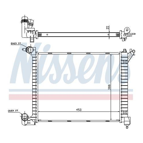 NISSENS K&uuml;hler, Motork&uuml;hlung 69704A