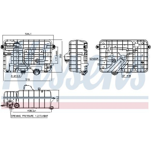 NISSENS Ausgleichsbehälter, Kühlmittel ** FIRST FIT ** 996053