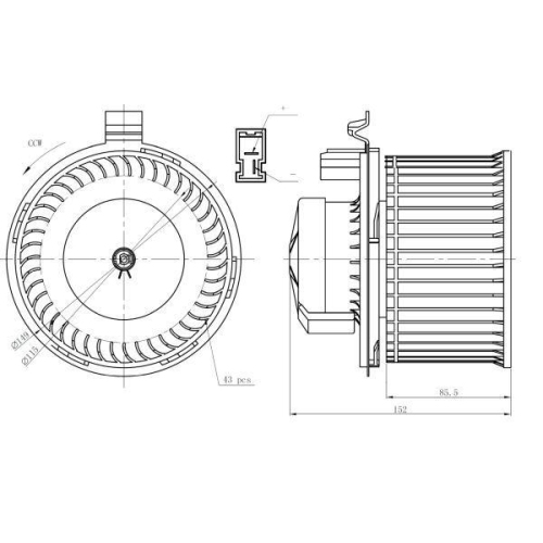 NRF Innenraumgebl&auml;se EASY FIT 34292