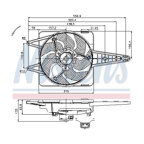 NISSENS L&uuml;fter, Motork&uuml;hlung 85341