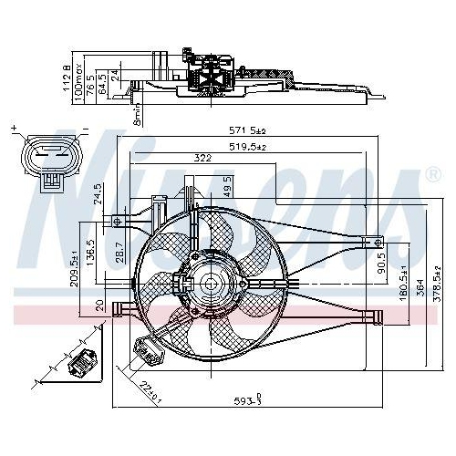 NISSENS L&uuml;fter, Motork&uuml;hlung 85435