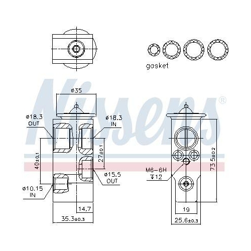NISSENS Expansionsventil, Klimaanlage ** FIRST FIT ** 999374