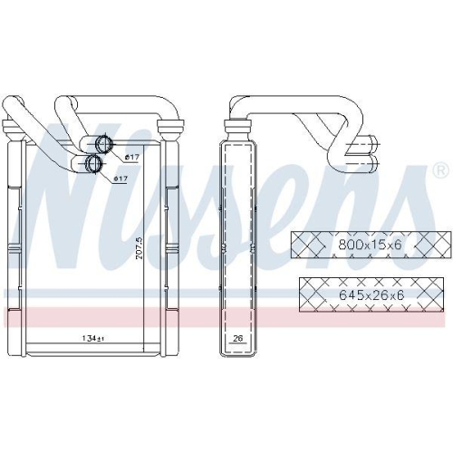 NISSENS Wärmetauscher, Innenraumheizung ** FIRST FIT ** 707094