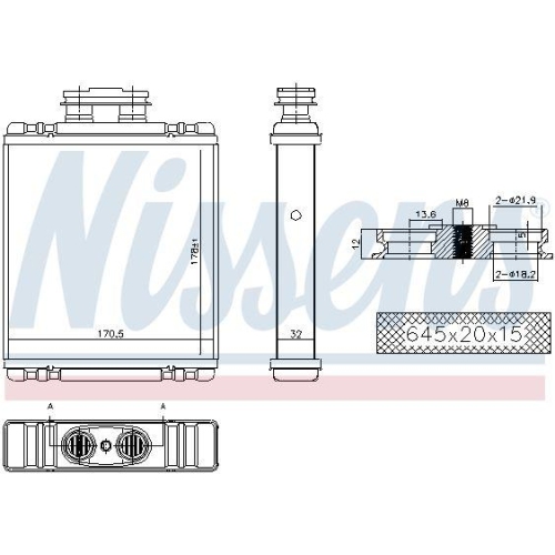 NISSENS Wärmetauscher, Innenraumheizung 73997