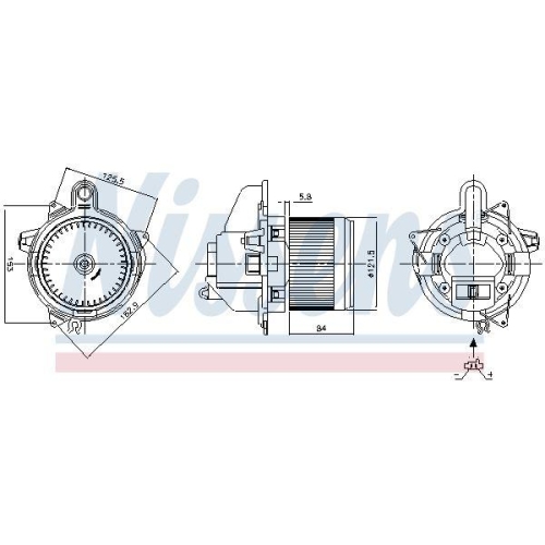 NISSENS Innenraumgebl&auml;se 87359