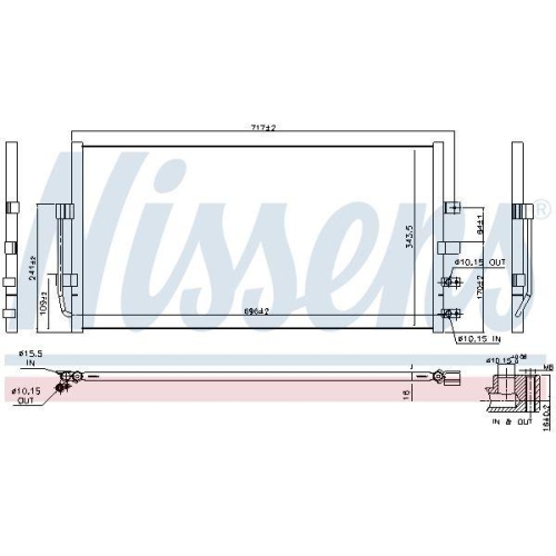 NISSENS Kondensator, Klimaanlage 940602