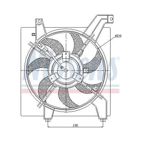 NISSENS L&uuml;fter, Motork&uuml;hlung 85034