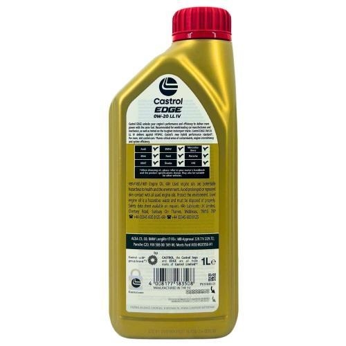 Motor&ouml;l Castrol 0W20LL IV Edge VW 50800/50900 Audi Skoda VW Benzin Diesel 2Liter