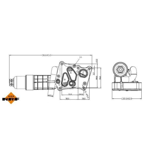 NRF Gehäuse, Ölfilter 31874