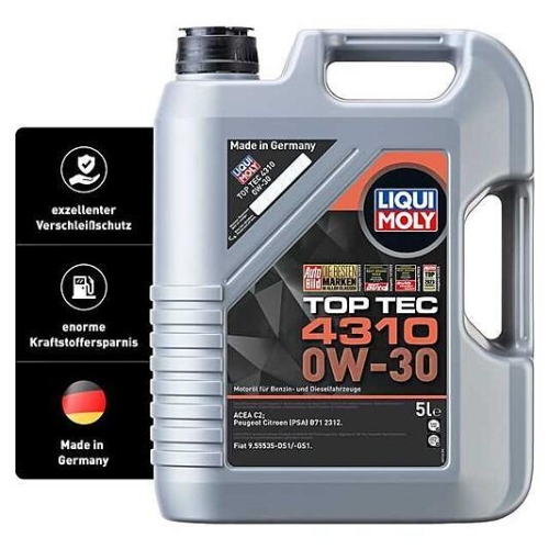Liqui Moly Top Tec 4310 Motoröl 0W-30, 2-Liter, ACEA C2, B71 2312 - 3735
