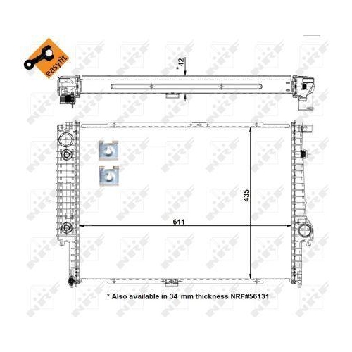 NRF Kühler, Motorkühlung EASY FIT 50566