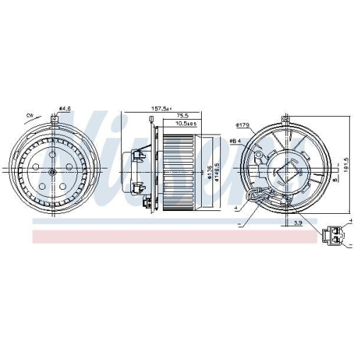 NISSENS Innenraumgebl&auml;se 87480