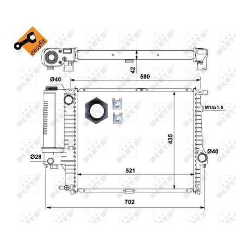 NRF Kühler, Motorkühlung EASY FIT 53897
