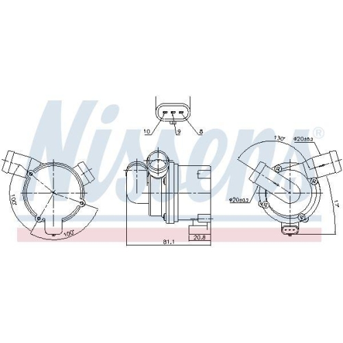 NISSENS Zusatzwasserpumpe (Kühlwasserkreislauf) 831120