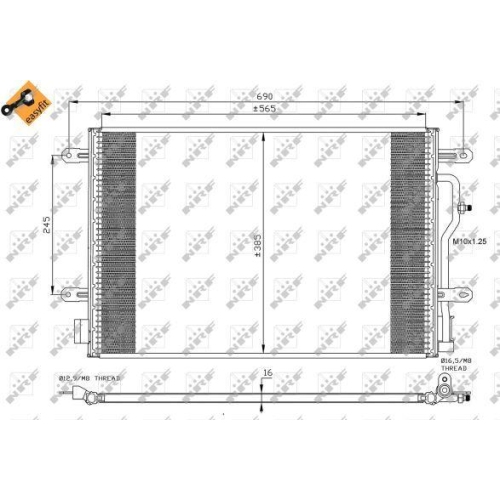 NRF Kondensator, Klimaanlage EASY FIT 35404