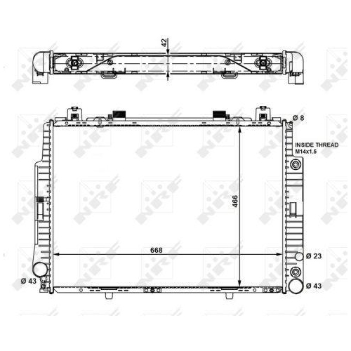 NRF Kühler, Motorkühlung EASY FIT 55320