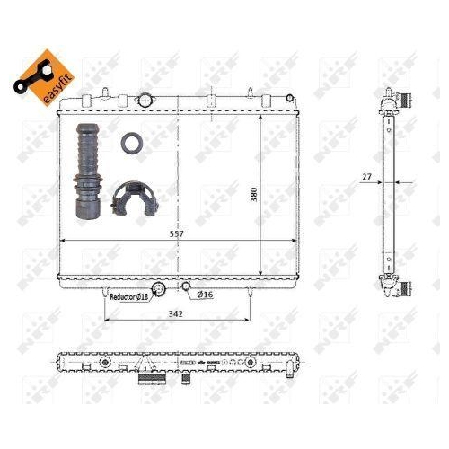 NRF K&uuml;hler, Motork&uuml;hlung EASY FIT 50438