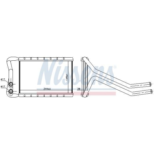 NISSENS W&auml;rmetauscher, Innenraumheizung 707073