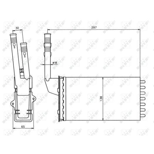 NRF W&auml;rmetauscher, Innenraumheizung 58064