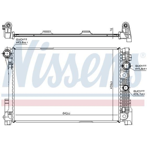 NISSENS Kühler, Motorkühlung 67164
