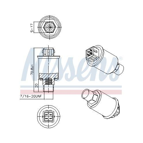 NISSENS Druckschalter, Klimaanlage ** FIRST FIT ** 301018