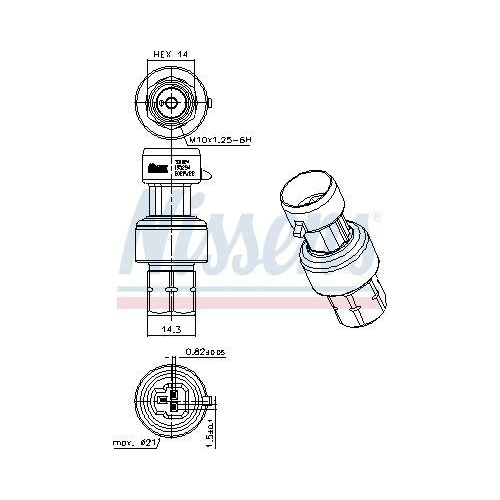 NISSENS Druckschalter, Klimaanlage ** FIRST FIT ** 301024