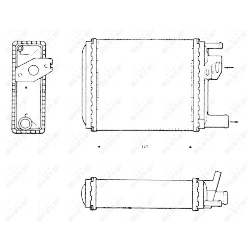 NRF W&auml;rmetauscher, Innenraumheizung 58600