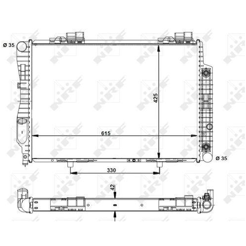 NRF Kühler, Motorkühlung EASY FIT 55345