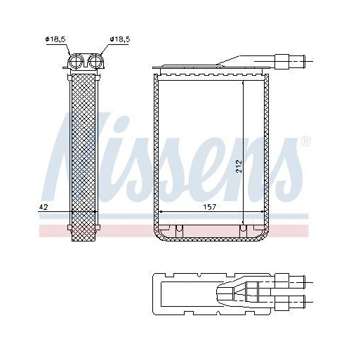 NISSENS W&auml;rmetauscher, Innenraumheizung 733591