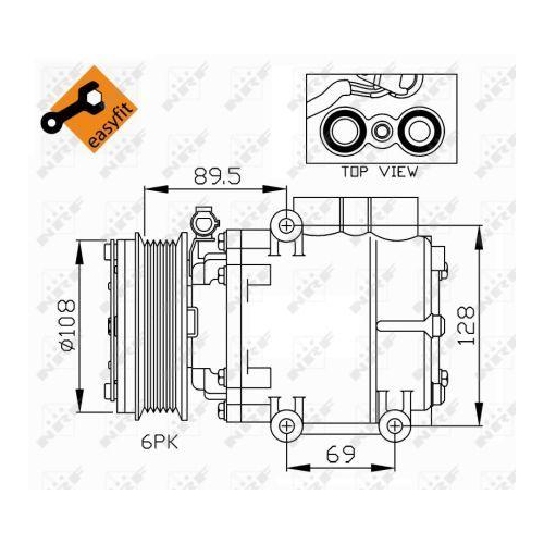 NRF Kompressor, Klimaanlage EASY FIT 32248